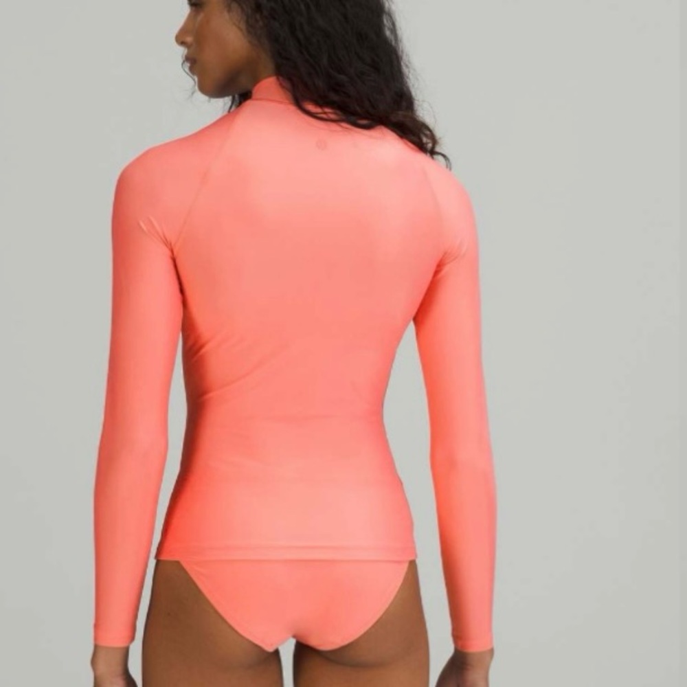 Lululemon Waterside UV Protection Long-Sleeve Rash Guard Raspberry Cream Size XS